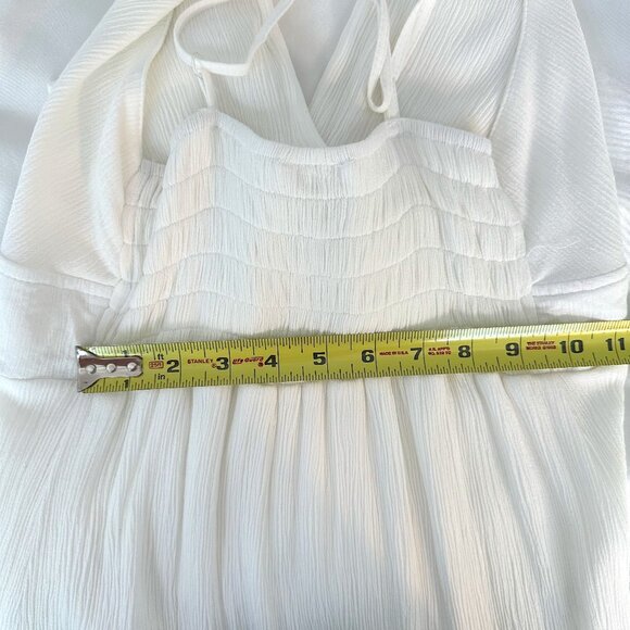 NWOT! Mr. Buho White Gauze Front Tie Waist Mini Dress/Cover-Up - Picture 9 of 12